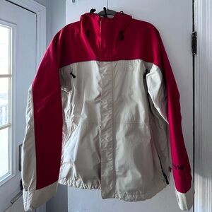 The North Face Red and White Snowboard Jacket